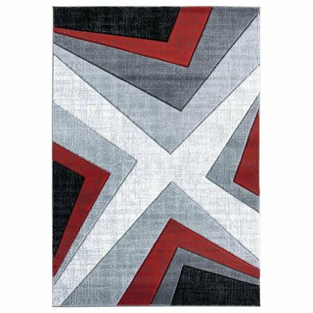 UNITED WEAVERS OF AMERICA 7 ft. 10 in. x 10 ft. 6 in. Bristol Zine Red Rectangle Area Rug 2050 10030 912